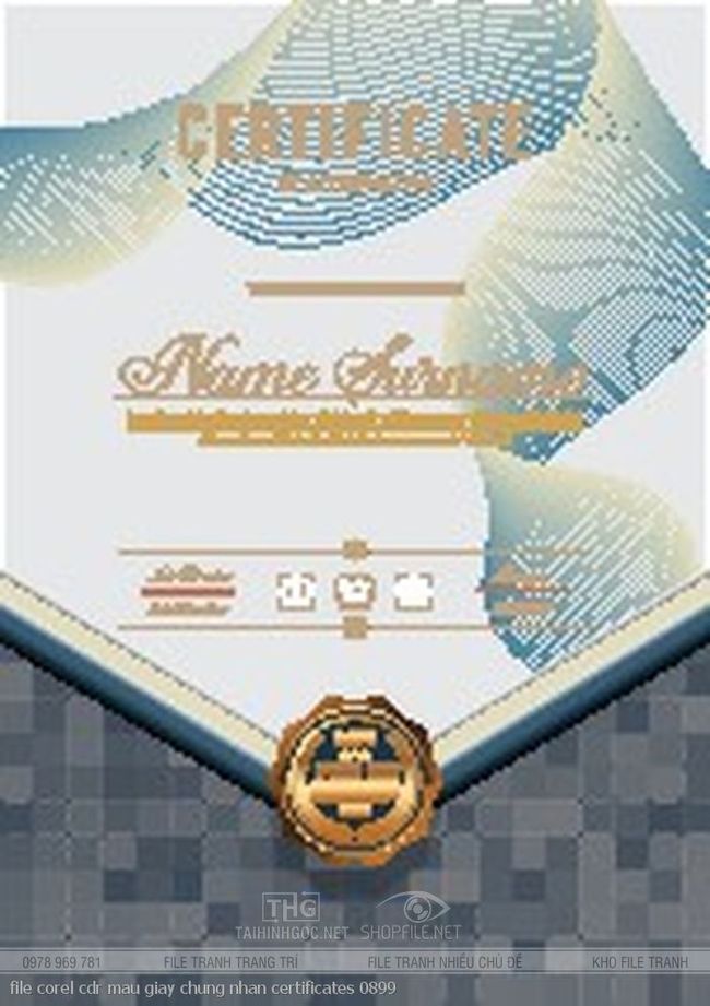 file corel cdr mau giay chung nhan certificates 0899