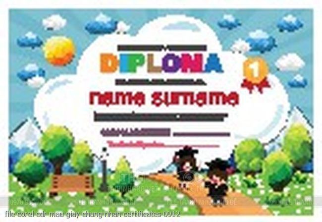 file corel cdr mau giay chung nhan certificates 0912