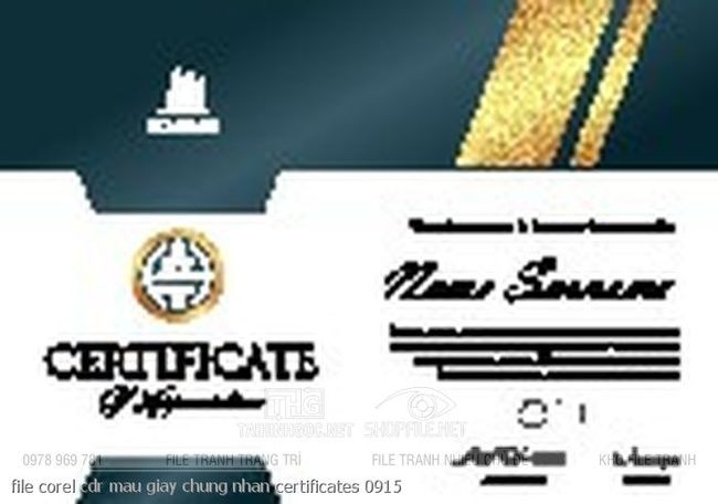 file corel cdr mau giay chung nhan certificates 0915
