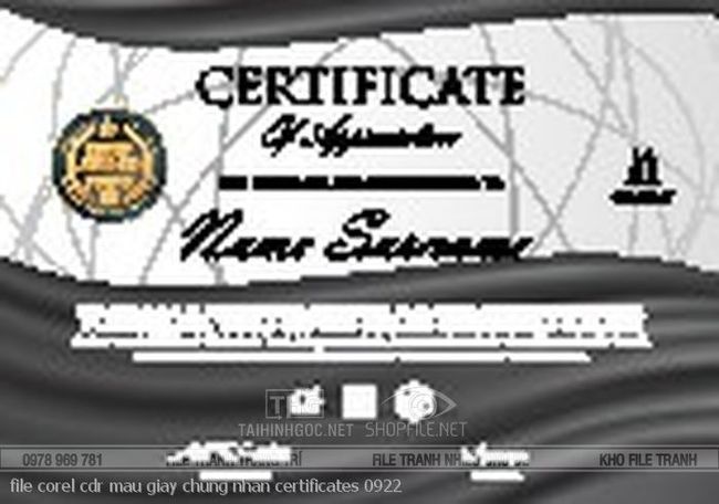 file corel cdr mau giay chung nhan certificates 0922