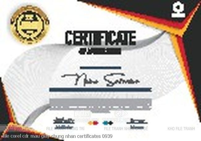 file corel cdr mau giay chung nhan certificates 0939