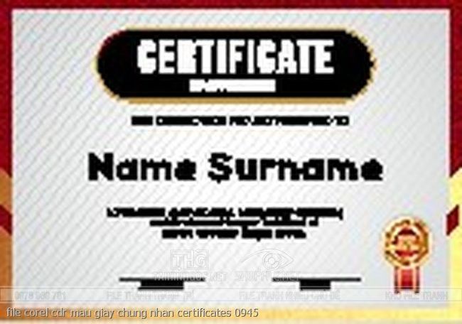 file corel cdr mau giay chung nhan certificates 0945