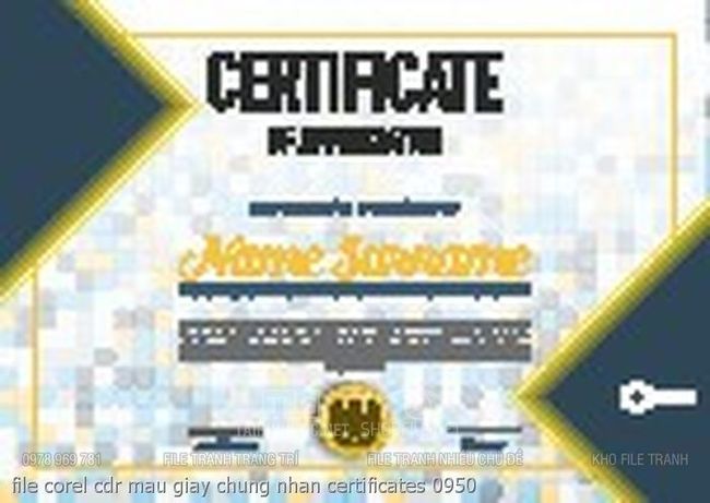 file corel cdr mau giay chung nhan certificates 0950