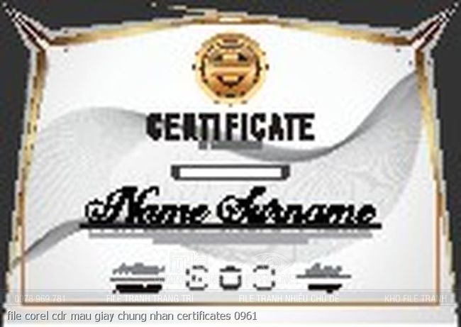 file corel cdr mau giay chung nhan certificates 0961