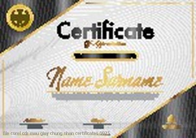 file corel cdr mau giay chung nhan certificates 0975