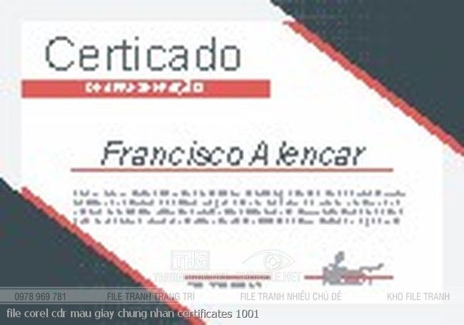 file corel cdr mau giay chung nhan certificates 1001