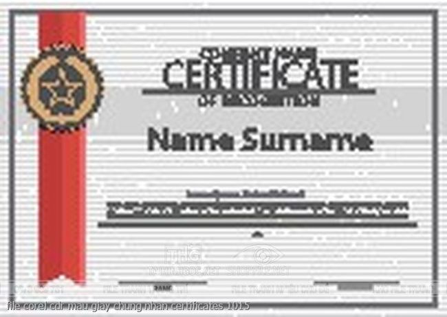 file corel cdr mau giay chung nhan certificates 1015