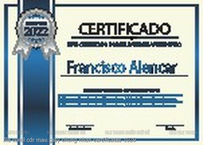 file corel cdr mau giay chung nhan certificates 1029