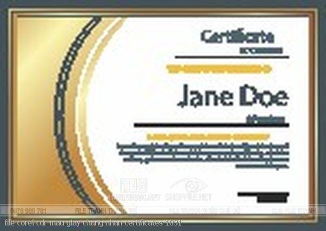 file corel cdr mau giay chung nhan certificates 1031