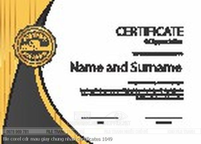 file corel cdr mau giay chung nhan certificates 1049