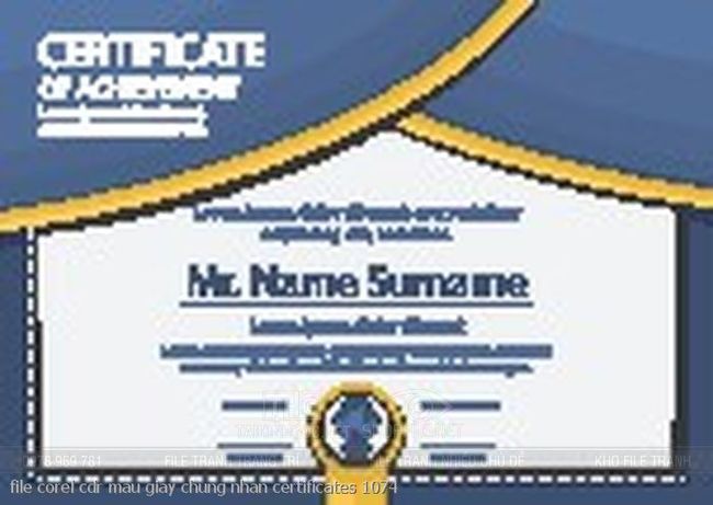 file corel cdr mau giay chung nhan certificates 1074