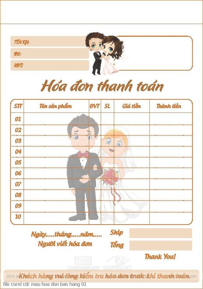 file corel cdr mau hoa don ban hang 01