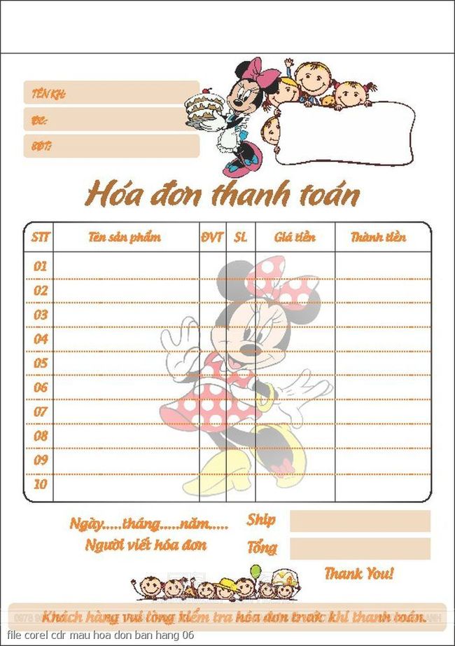 file corel cdr mau hoa don ban hang 06
