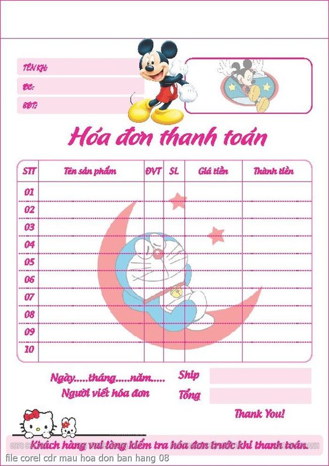 file corel cdr mau hoa don ban hang 08