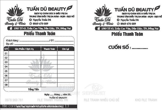 file corel cdr mau hoa don ban hang 13