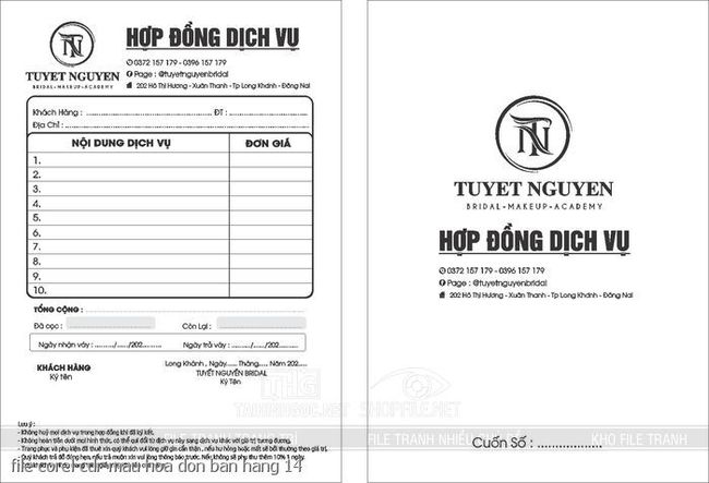 file corel cdr mau hoa don ban hang 14