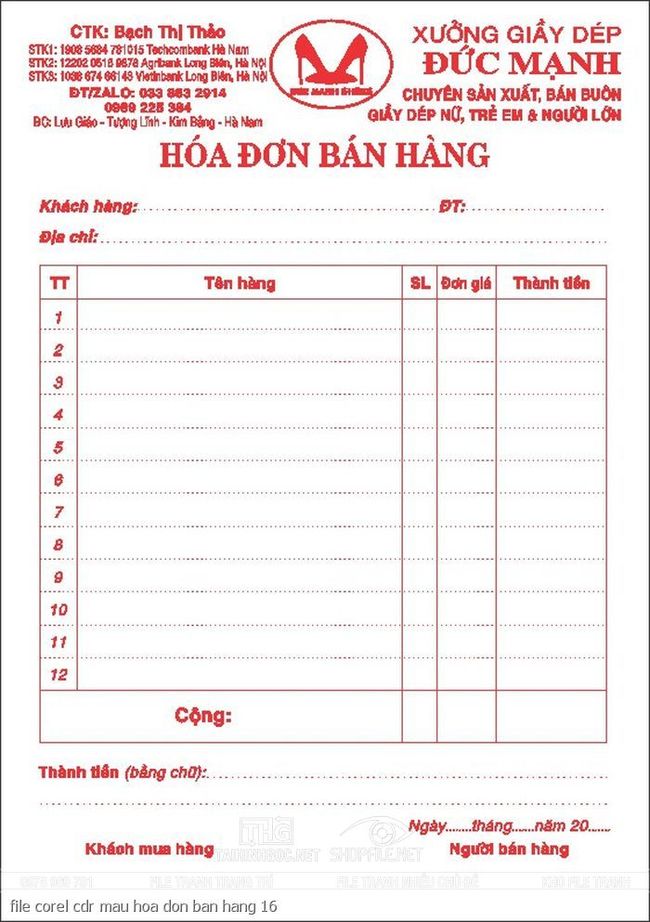 file corel cdr mau hoa don ban hang 16