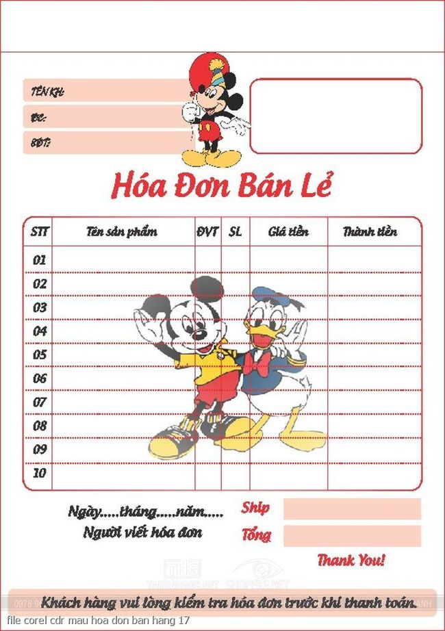 file corel cdr mau hoa don ban hang 17