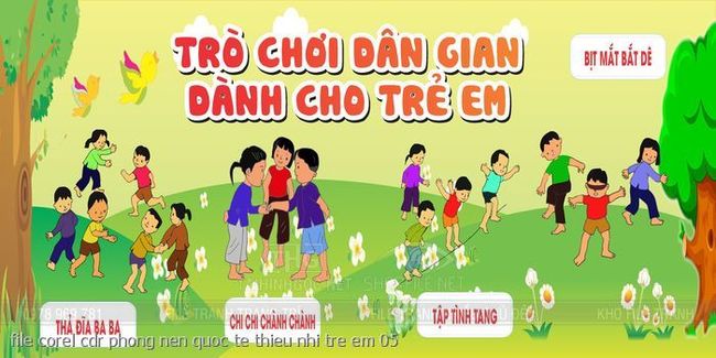 file corel cdr phong nen quoc te thieu nhi tre em 05