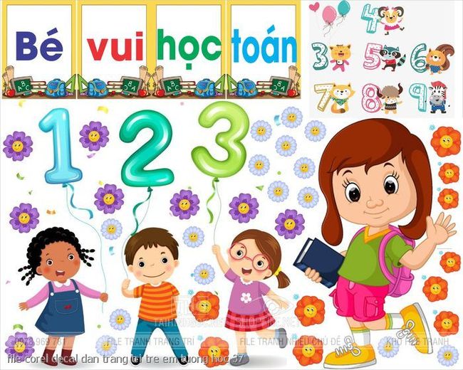 file corel decal dan trang tri tre em tuong hoc 37