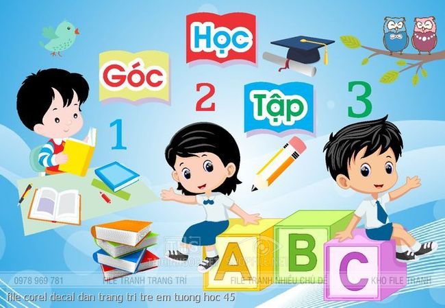 file corel decal dan trang tri tre em tuong hoc 45