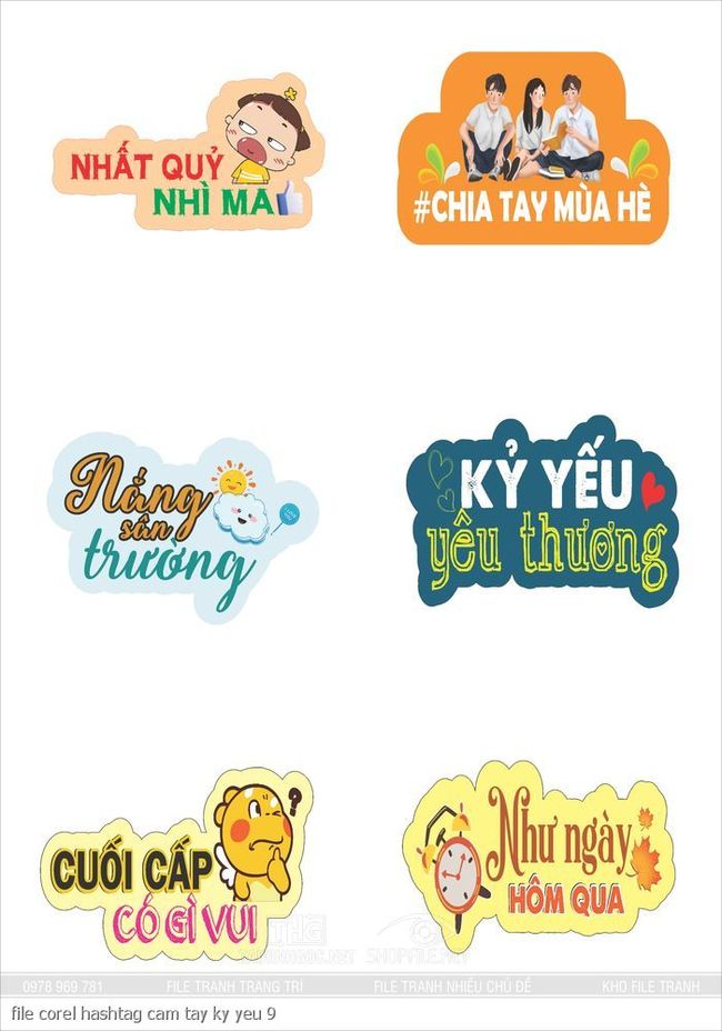 file corel hashtag cam tay ky yeu 9