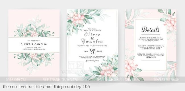 file corel vector thiep moi thiep cuoi dep 106