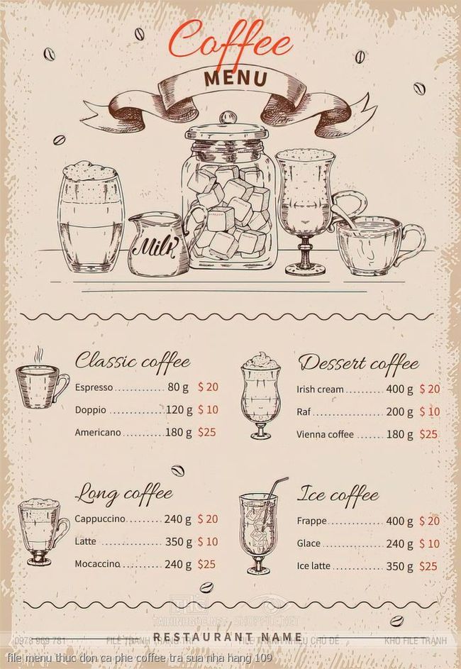 file menu thuc don ca phe coffee tra sua nha hang 109
