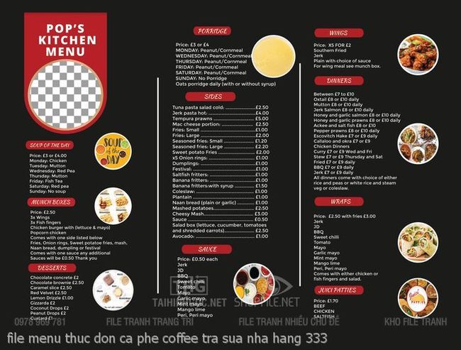 file menu thuc don ca phe coffee tra sua nha hang 333