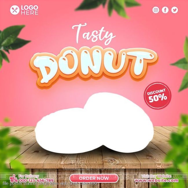 file poster banner banh kem sinh nhat cake 090