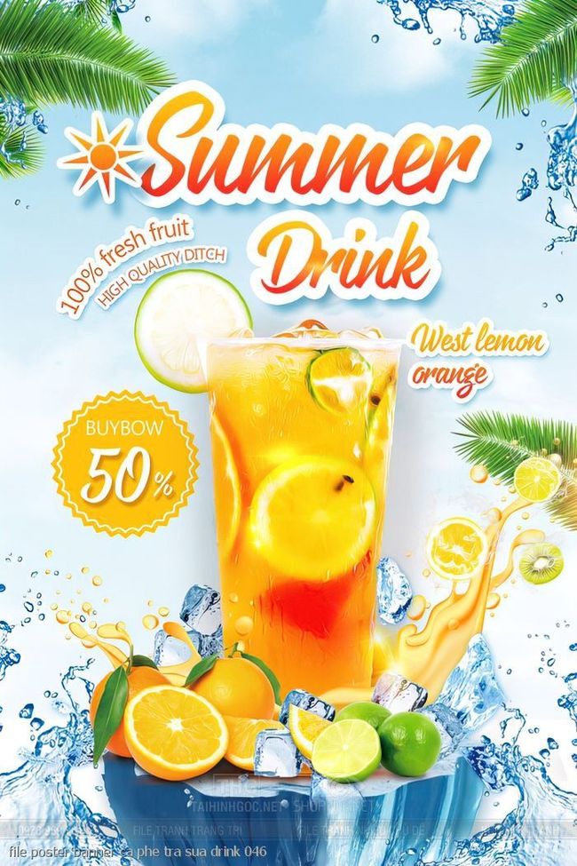 file poster banner ca phe tra sua drink 046