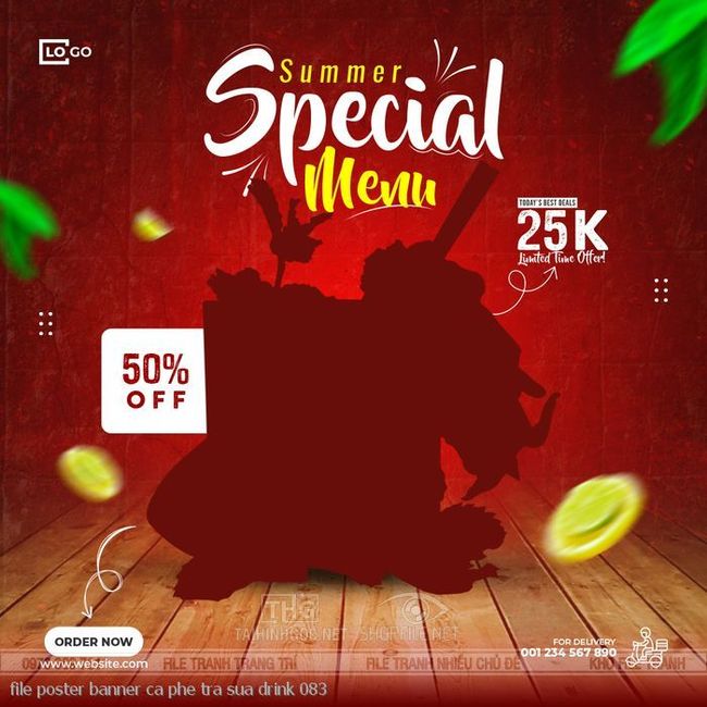 file poster banner ca phe tra sua drink 083