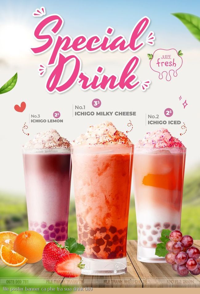 file poster banner ca phe tra sua drink 089