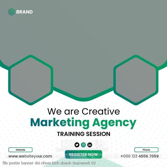 file poster banner doi nhom kinh doanh teamwork 02