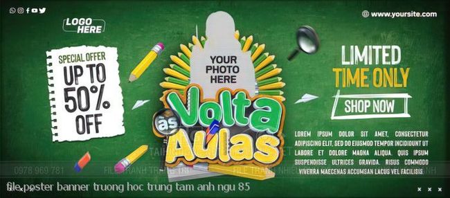 file poster banner truong hoc trung tam anh ngu 85
