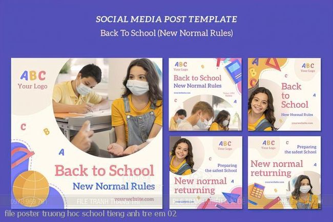 file poster truong hoc school tieng anh tre em 02