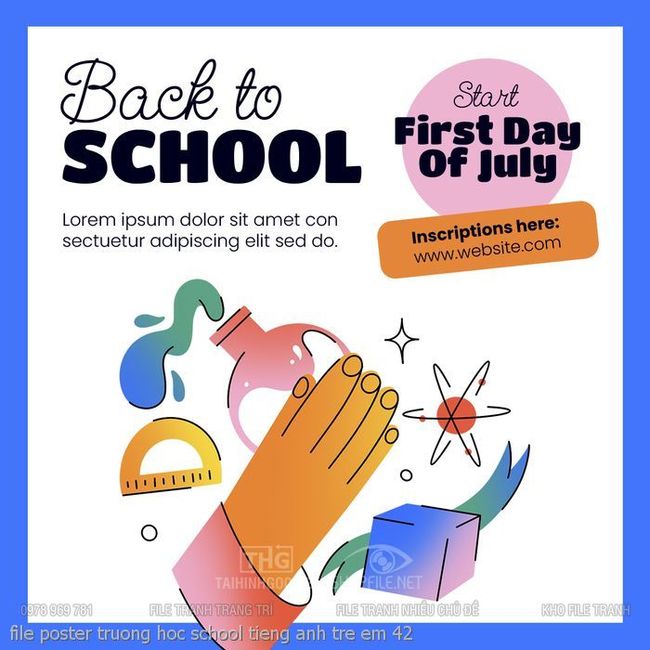 file poster truong hoc school tieng anh tre em 42