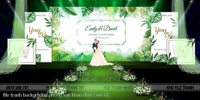file tranh background phong san khau dam cuoi 01