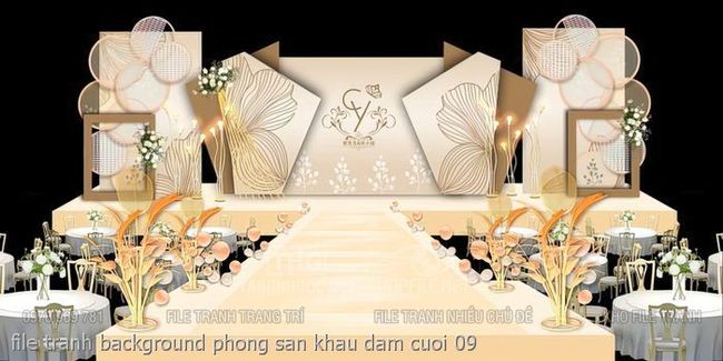 file tranh background phong san khau dam cuoi 09
