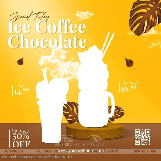 file tranh banner poster coffee tea tra 13
