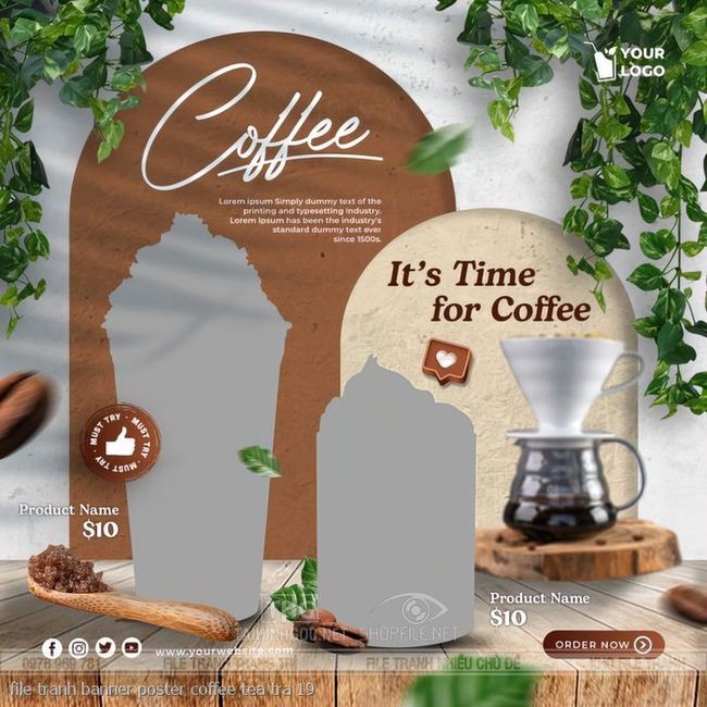file tranh banner poster coffee tea tra 19