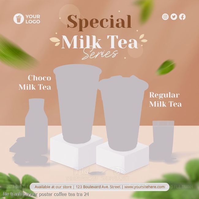 file tranh banner poster coffee tea tra 24