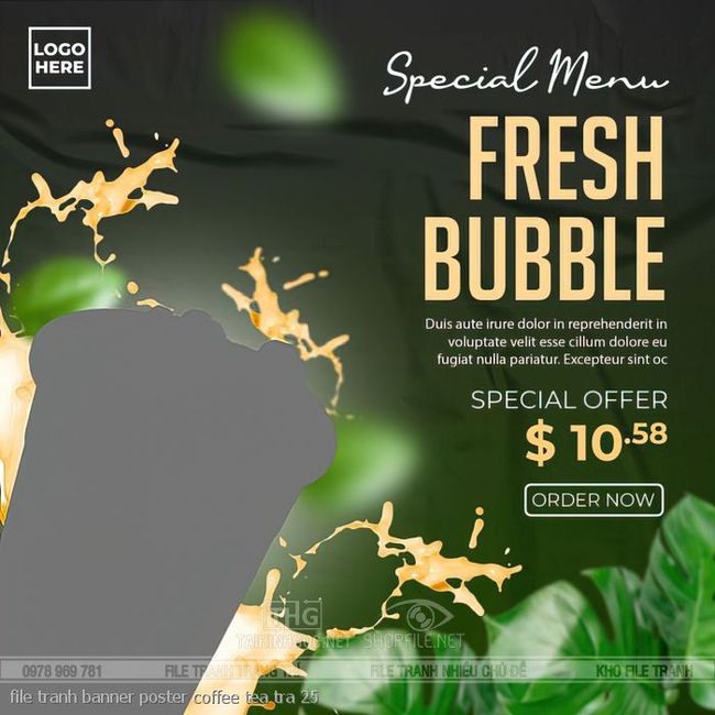 file tranh banner poster coffee tea tra 25
