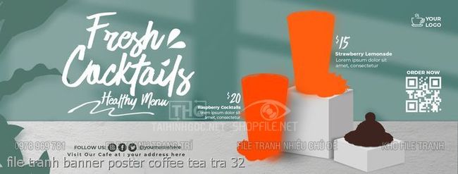 file tranh banner poster coffee tea tra 32