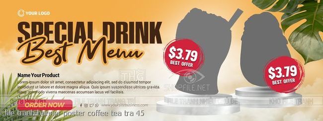 file tranh banner poster coffee tea tra 45