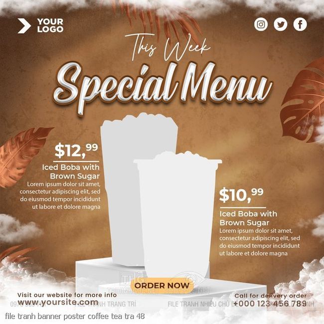 file tranh banner poster coffee tea tra 48
