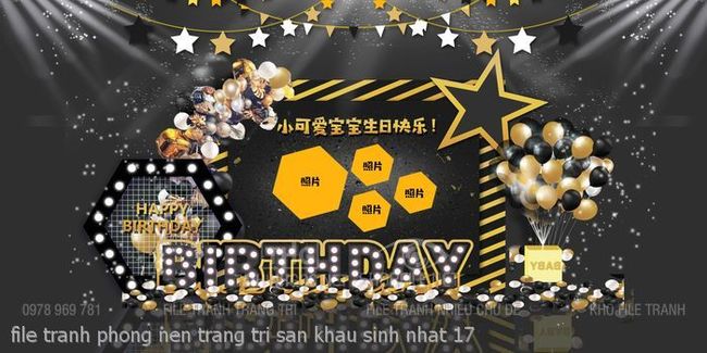 file tranh phong nen trang tri san khau sinh nhat 17
