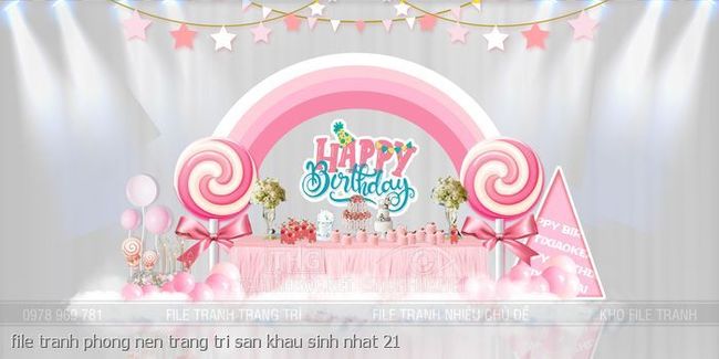 file tranh phong nen trang tri san khau sinh nhat 21