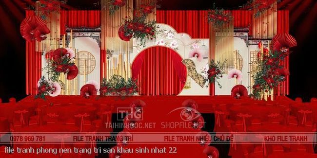 file tranh phong nen trang tri san khau sinh nhat 22