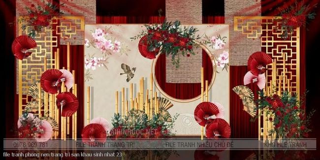 file tranh phong nen trang tri san khau sinh nhat 23